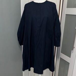Banana Republic Dark Navy Blue A-Line Long Sleeve Dress